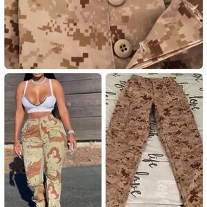 Authentic High waist Digital Camo Cargo Pants